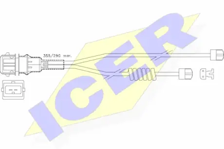 Сигнализатор, износ тормозных колодок ICER 610254EC