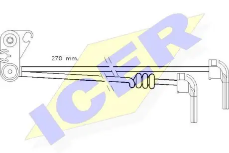 Сигнализатор, износ тормозных колодок ICER 610280C