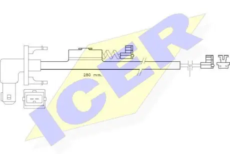 Сигнализатор, износ тормозных колодок ICER 610288C