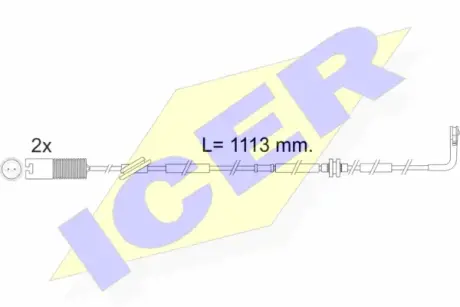 Сигнализатор, износ тормозных колодок ICER 610299EC