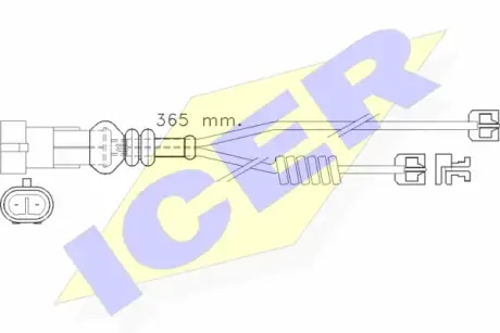 Сигнализатор, износ тормозных колодок ICER 610301EC