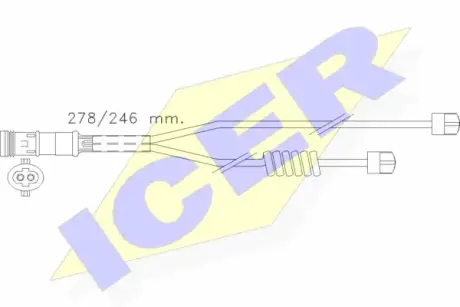 Сигнализатор, износ тормозных колодок ICER 610302EC