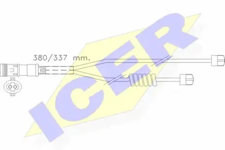 Сигнализатор, износ тормозных колодок ICER 610303EC