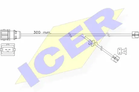 Сигнализатор, износ тормозных колодок ICER 610304EC