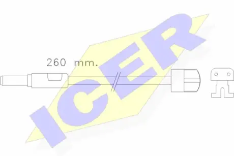 Сигнализатор, износ тормозных колодок ICER 610319EC