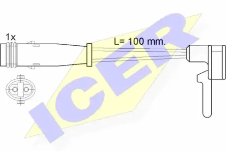 Сигнализатор, износ тормозных колодок ICER 610323EC