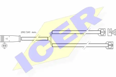Сигнализатор, износ тормозных колодок ICER 610335EC