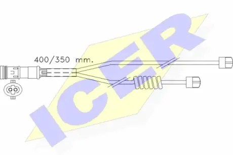 Сигнализатор, износ тормозных колодок ICER 610338EC