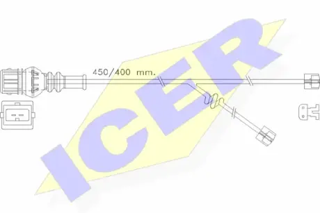 Сигнализатор, износ тормозных колодок ICER 610355EC
