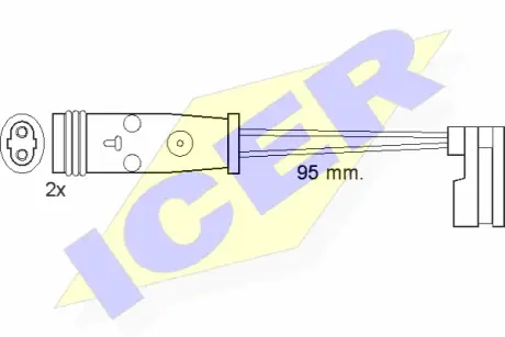 Сигнализатор, износ тормозных колодок ICER 610370EC