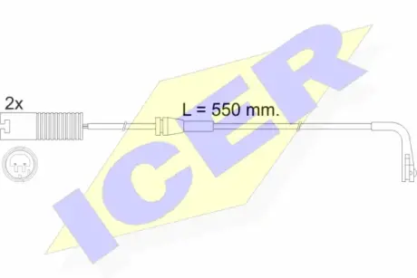 Сигнализатор, износ тормозных колодок ICER 610388EC