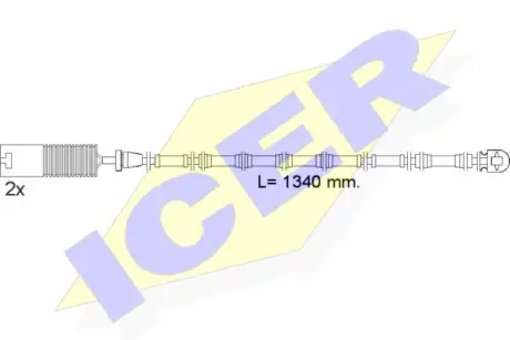 Сигнализатор, износ тормозных колодок ICER 610391EC