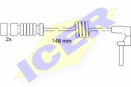 Сигнализатор, износ тормозных колодок ICER 610398EC