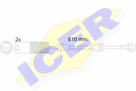 Сигнализатор, износ тормозных колодок ICER 610425EC