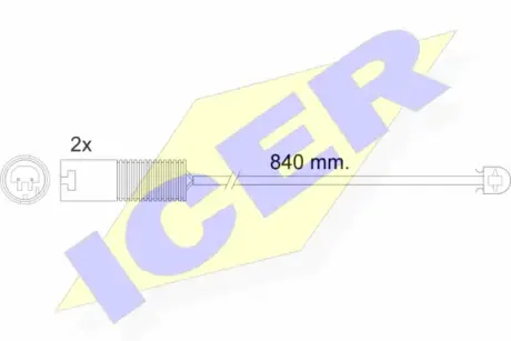 Сигнализатор, износ тормозных колодок ICER 610426EC