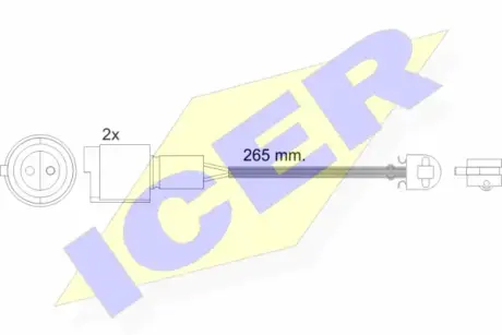 Сигнализатор, износ тормозных колодок ICER 610427EC