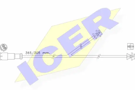 Сигнализатор, износ тормозных колодок ICER 610429EC