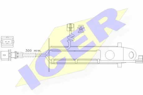 Сигнализатор, износ тормозных колодок ICER 610431EC