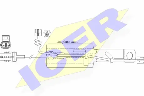 Сигнализатор, износ тормозных колодок ICER 610433EC