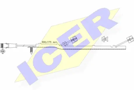 Сигнализатор, износ тормозных колодок ICER 610434EC