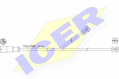 Сигнализатор, износ тормозных колодок ICER 610435EC