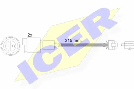 Сигнализатор, износ тормозных колодок ICER 610440EC