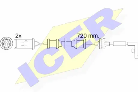 Сигнализатор, износ тормозных колодок ICER 610444EC