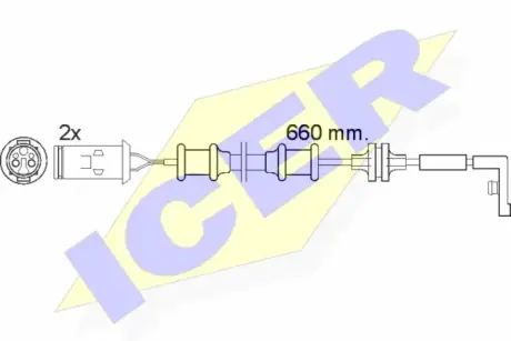 Сигнализатор, износ тормозных колодок ICER 610447EC