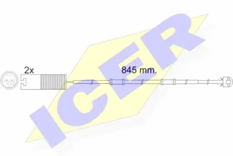 Сигнализатор, износ тормозных колодок ICER 610448EC