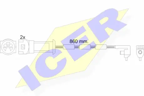Сигнализатор, износ тормозных колодок ICER 610450EC