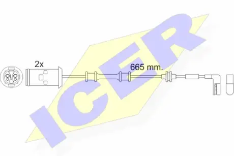 Сигнализатор, износ тормозных колодок ICER 610451EC