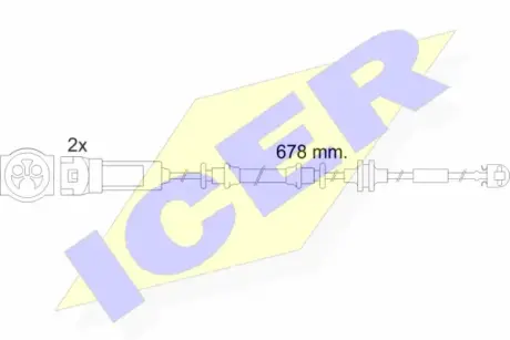 Сигнализатор, износ тормозных колодок ICER 610452EC