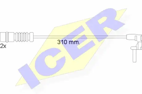 Сигнализатор, износ тормозных колодок ICER 610453EC