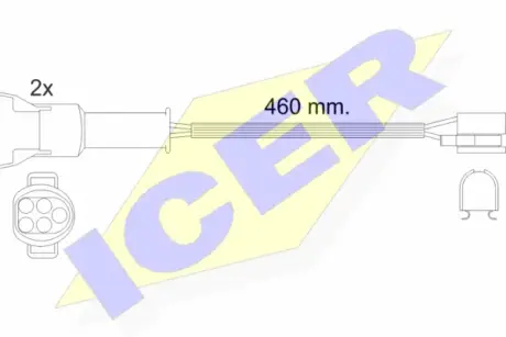 Сигнализатор, износ тормозных колодок ICER 610456EC