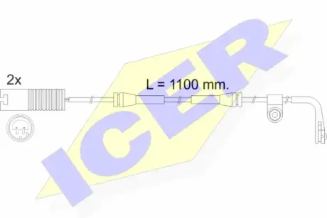 Сигнализатор, износ тормозных колодок ICER 610457EC