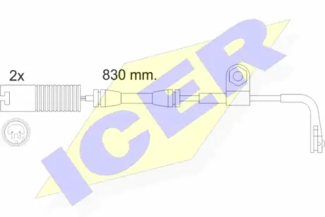 Сигнализатор, износ тормозных колодок ICER 610458EC