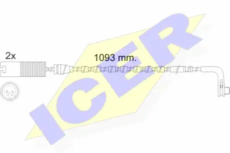 Сигнализатор, износ тормозных колодок ICER 610475EC
