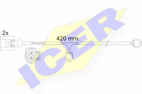 сигнализатор, износ тормозных колодок ICER 610476EC