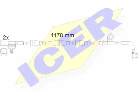Сигнализатор, износ тормозных колодок ICER 610481EC