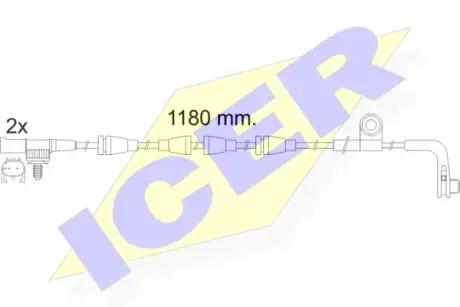 Сигнализатор, износ тормозных колодок ICER 610482EC