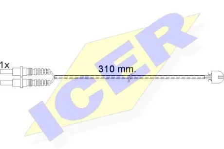 Сигнализатор, износ тормозных колодок ICER 610496C