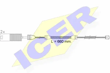 Сигнализатор, износ тормозных колодок ICER 610497EC