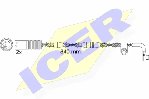 Сигнализатор, износ тормозных колодок ICER 610502EC (фото 1)