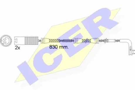 Сигнализатор, износ тормозных колодок ICER 610503EC
