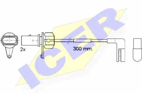 Сигнализатор, износ тормозных колодок ICER 610507EC
