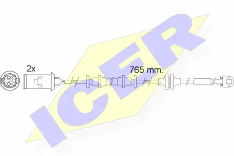 Сигнализатор, износ тормозных колодок ICER 610535EC