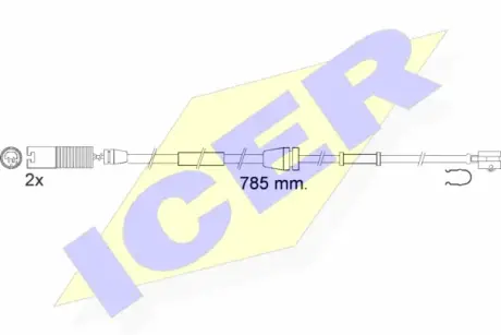 Сигнализатор, износ тормозных колодок ICER 610536EC