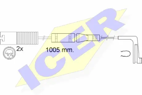 Сигнализатор, износ тормозных колодок ICER 610537EC