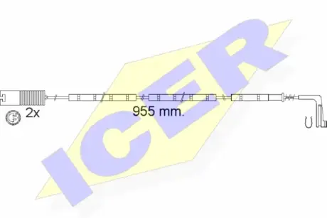 Сигнализатор, износ тормозных колодок ICER 610541EC