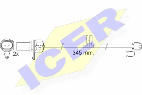 Сигнализатор, износ тормозных колодок ICER 610544EC